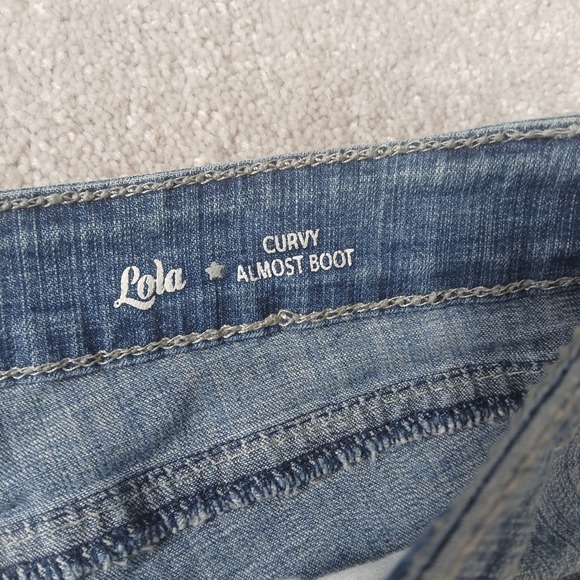 Hydraulic Lola Curvy Almost Bootcut Jeans Women 17/18 Blue Denim Distressed - Picture 11 of 15